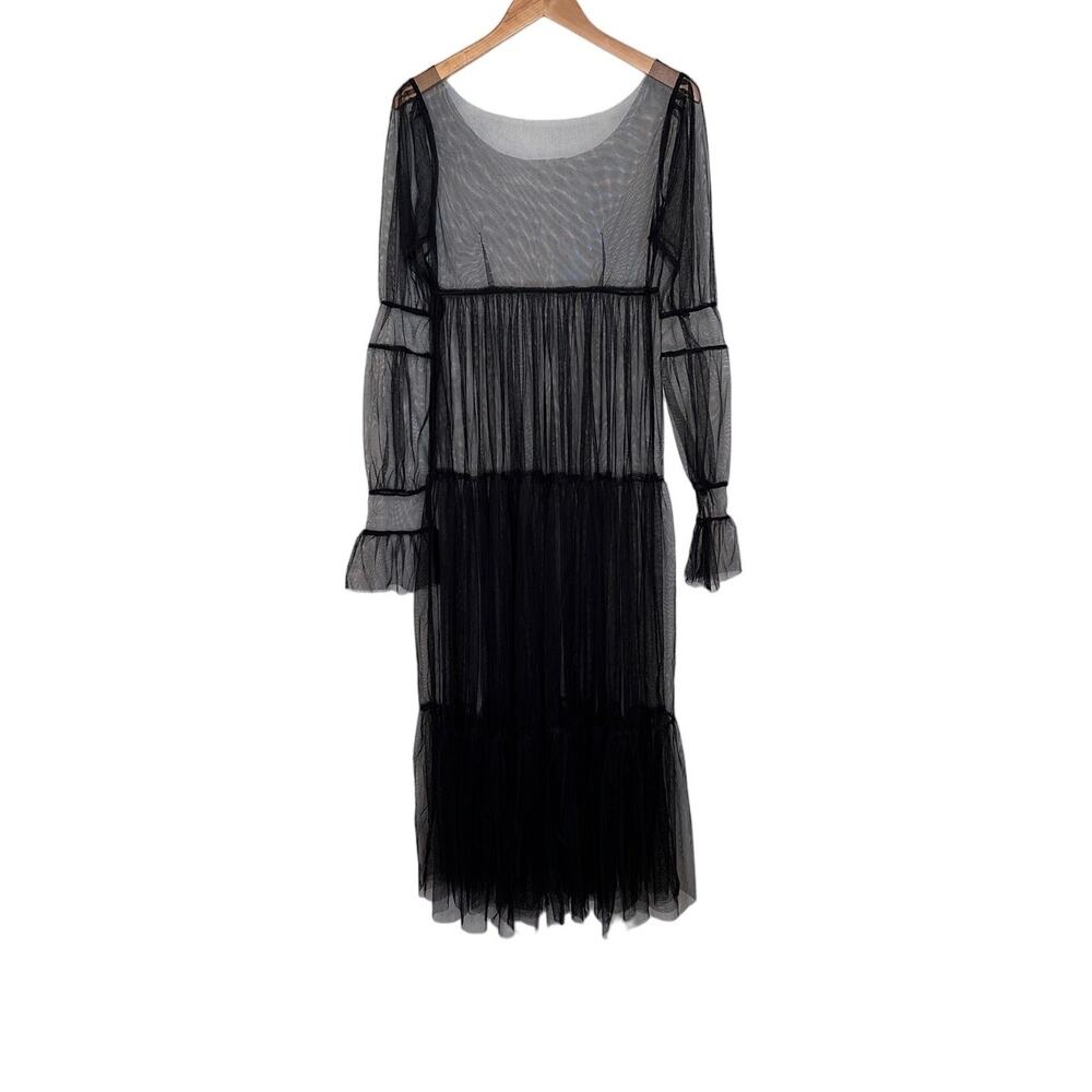 Sheer Black overlay dress  SMALL - Picture 6 of 6